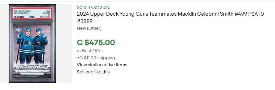 eBay sold comp