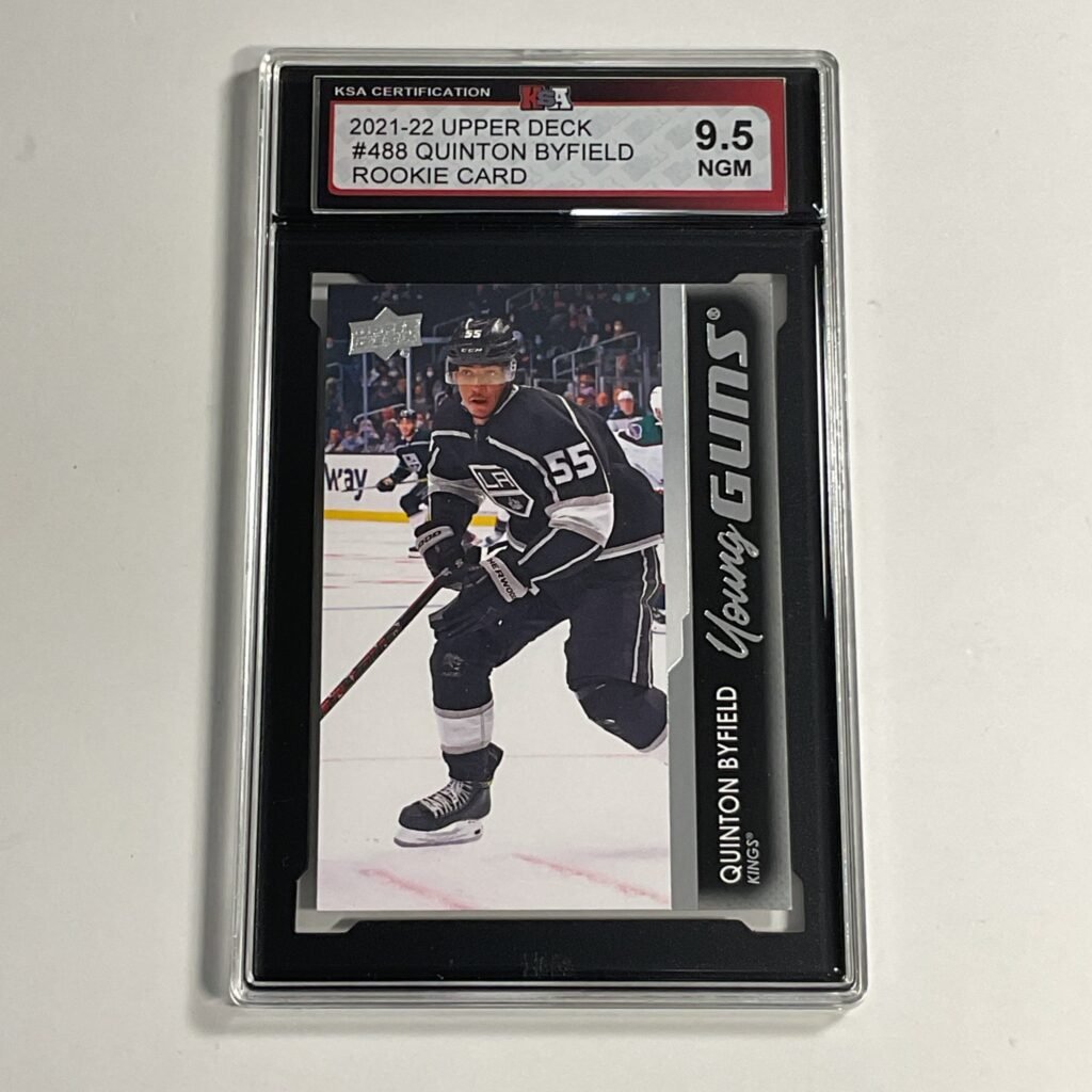 2021-22 Upper Deck Quinton Byfield #488 Young Guns Rookie Card KSA 9.5