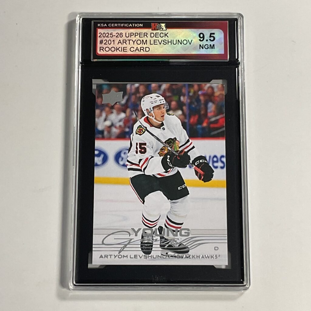 2025-26 Upper Deck Artyom Levshunov #201 Young Guns Rookie Card KSA 9.5
