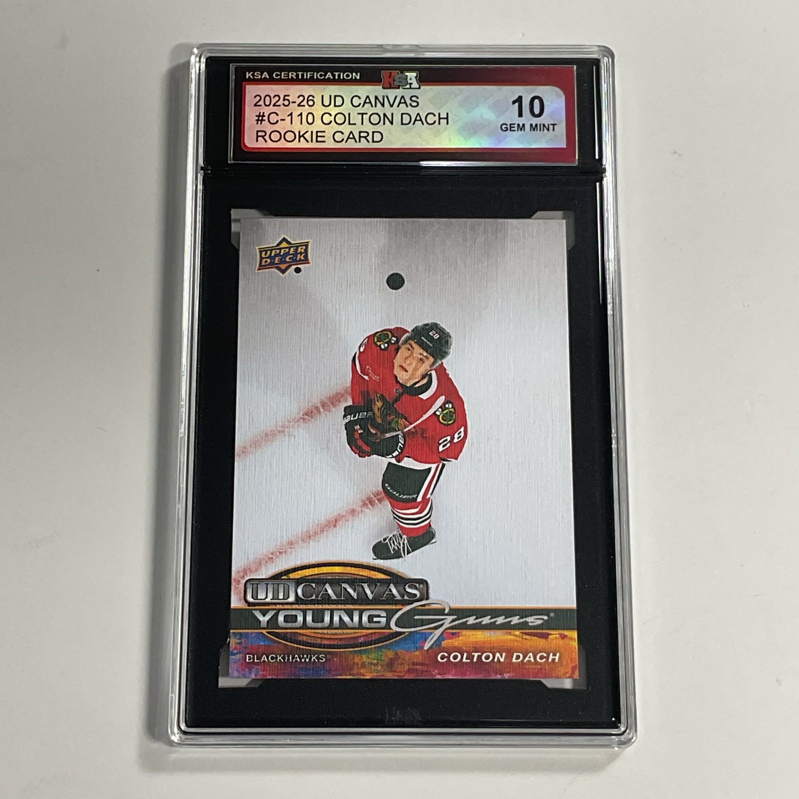 2025-26 UD Canvas Colton Dach #C-110 Young Guns Canvas Rookie KSA 10