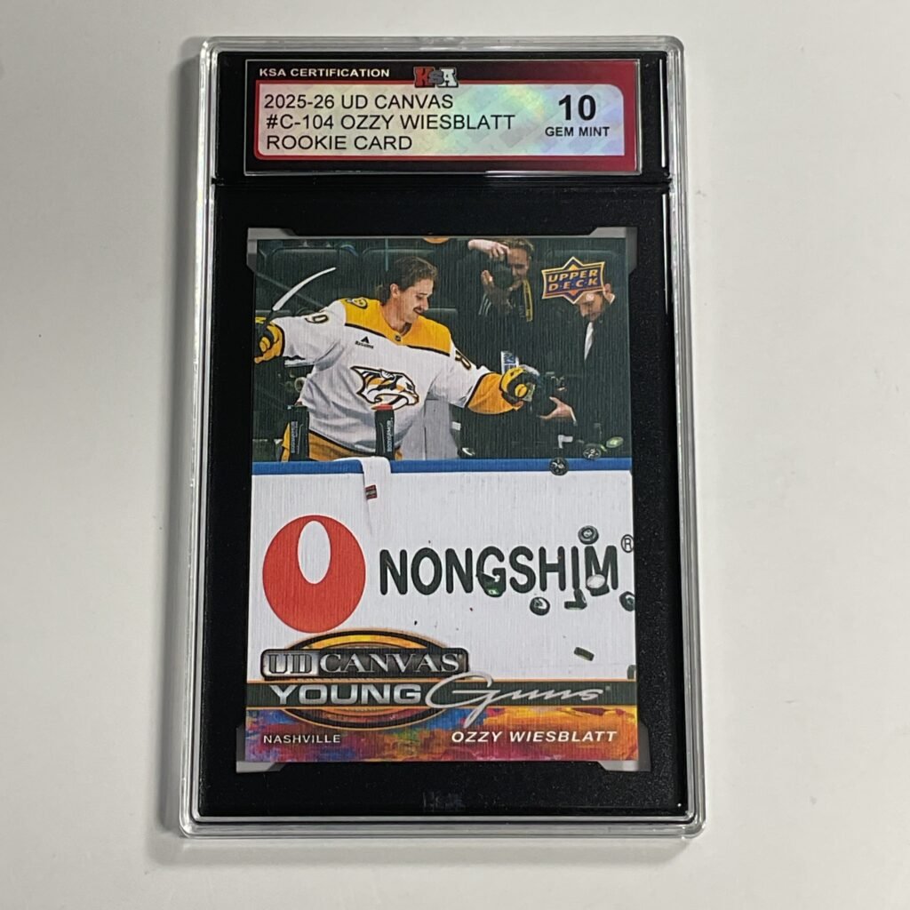 2025-26 UD Canvas Ozzy Wiesblatt #C-104 Young Guns Canvas Rookie KSA 10