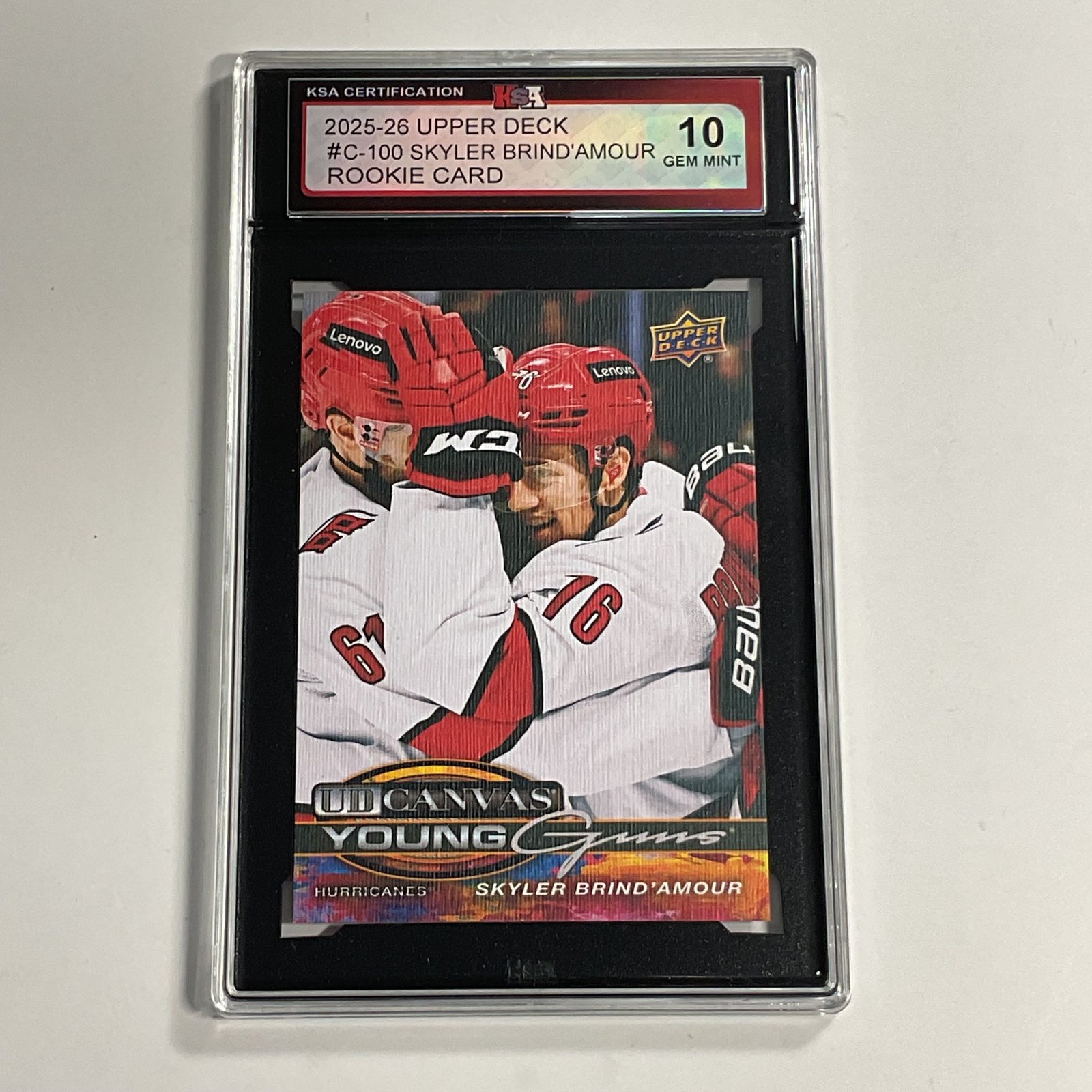2025-26 Upper Deck Skyler Brind'Amour #C-100 Young Guns Canvas Rookie KSA 10