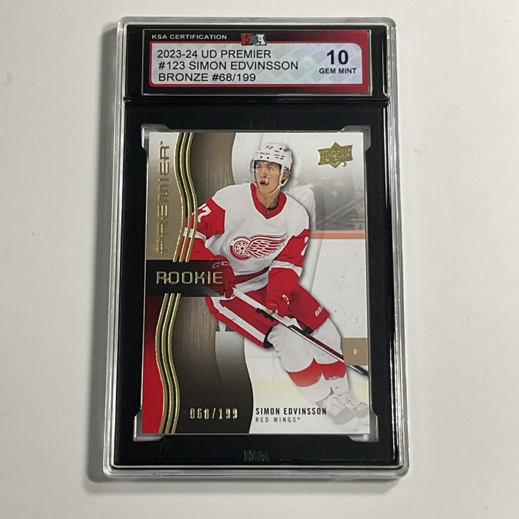 2023-24 UD Premier Simon Edvinsson #123 Bronze /199 (#068) KSA 10