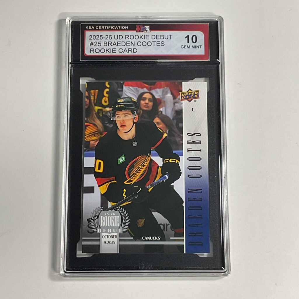 2025-26 UD Rookie Debut Braeden Cootes #25 Rookie Card KSA 10
