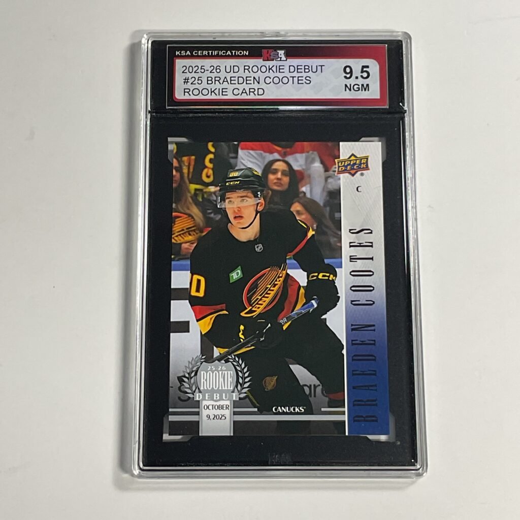 2025-26 UD Rookie Debut Braeden Cootes #25 Rookie Card KSA 9.5