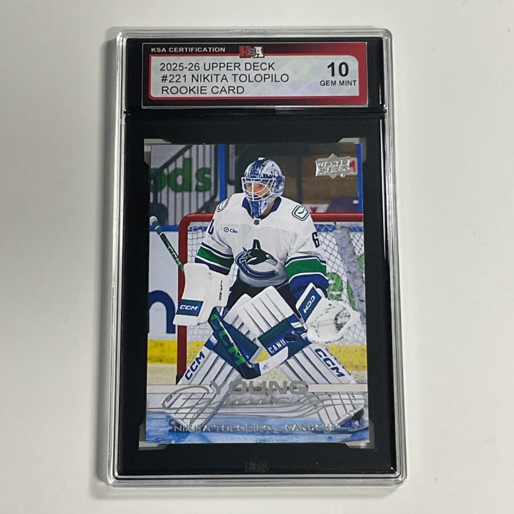 2025-26 Upper Deck Nikita Tolopilo #221 Young Guns Rookie Card KSA 10
