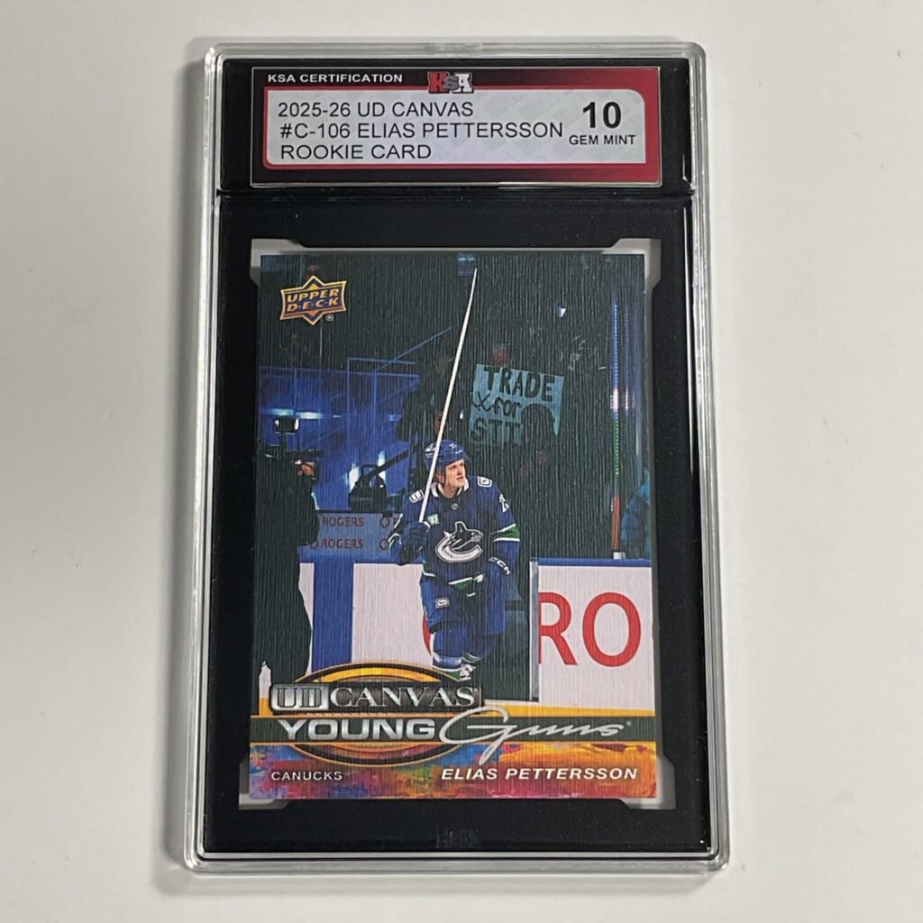 2025-26 UD Canvas Elias Pettersson #C-106 Young Guns Canvas Rookie KSA 10