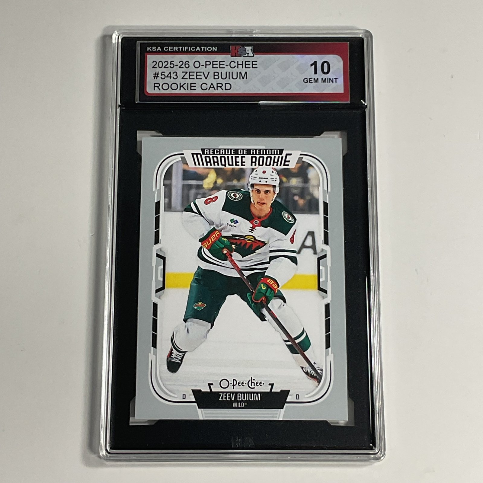 2025-26 O-Pee-Chee Zeev Buium #543 Rookie Card KSA 10
