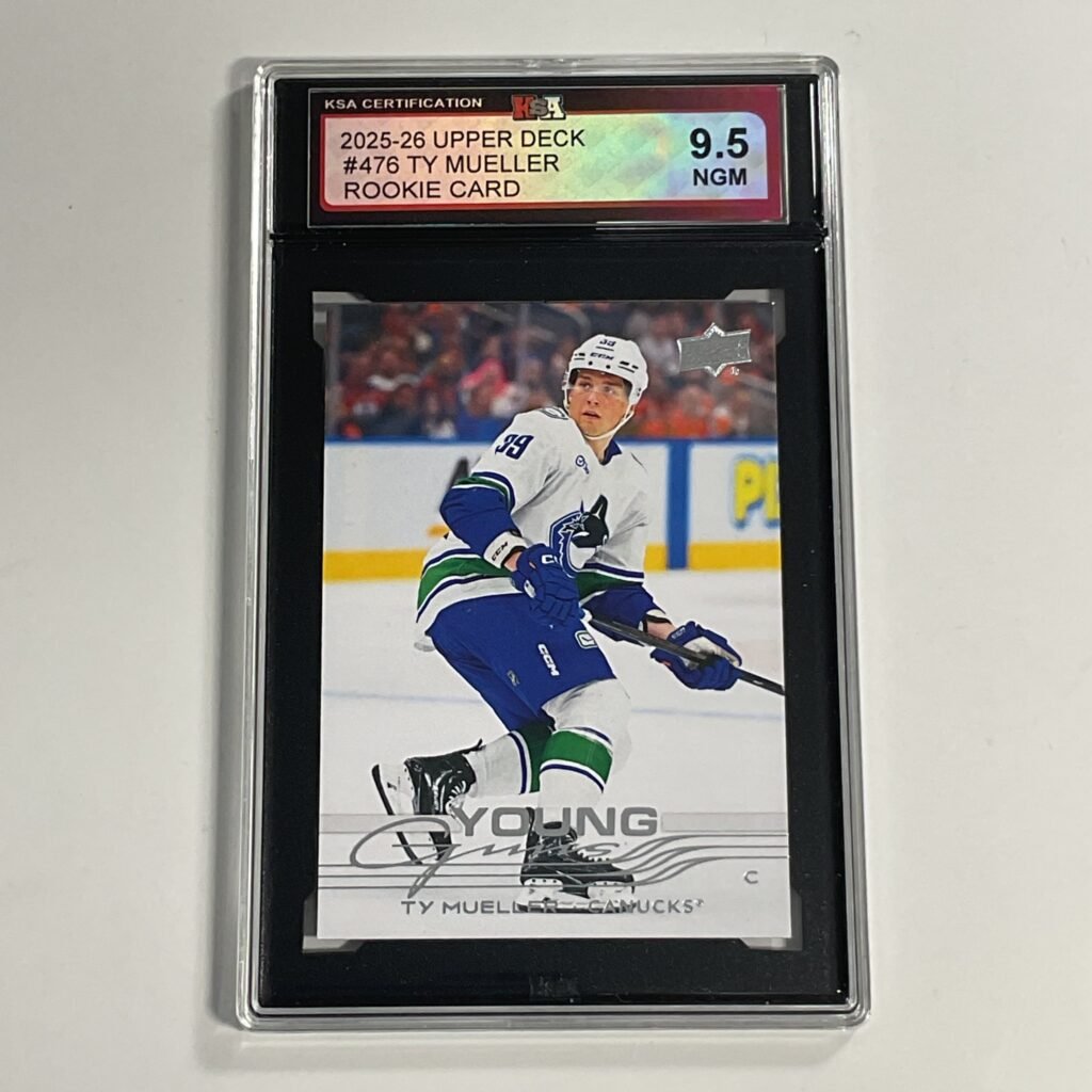 2025-26 Upper Deck Ty Mueller #476 Young Guns Rookie Card KSA 9.5