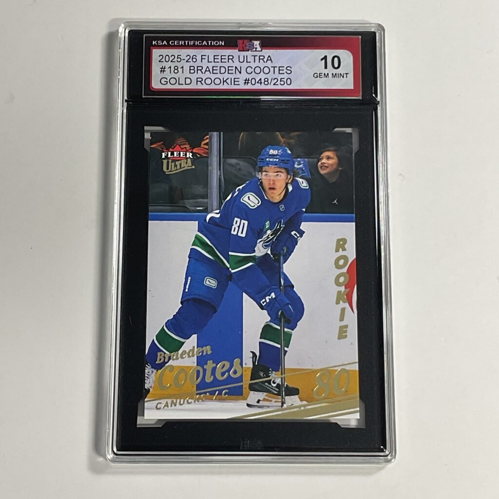 2025-26 Fleer Ultra Braeden Cootes #181 Gold Rookie /250 (#048) KSA 10